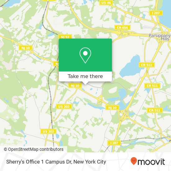 Mapa de Sherry's Office 1 Campus Dr