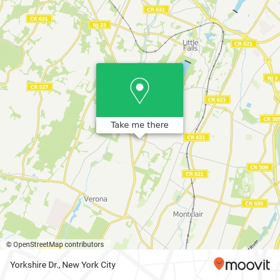 Yorkshire Dr. map