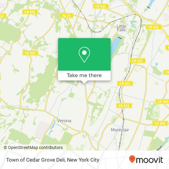 Mapa de Town of Cedar Grove Deli