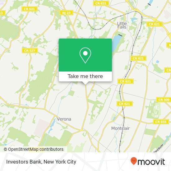 Investors Bank map