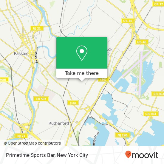 Primetime Sports Bar map