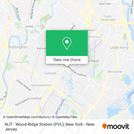 NJT - Wood-Ridge Station (PVL) map