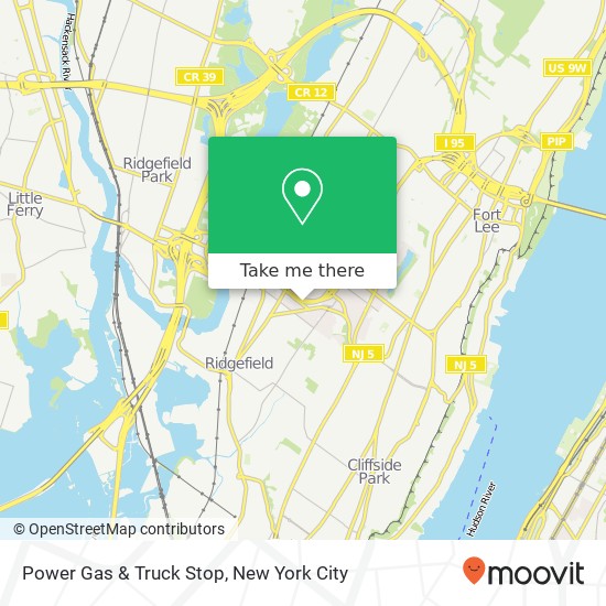 Mapa de Power Gas & Truck Stop