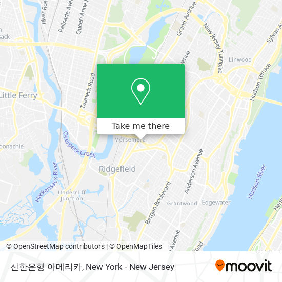 신한은행 아메리카 map