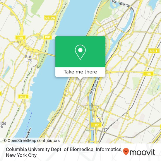 Columbia University Dept. of Biomedical Informatics map