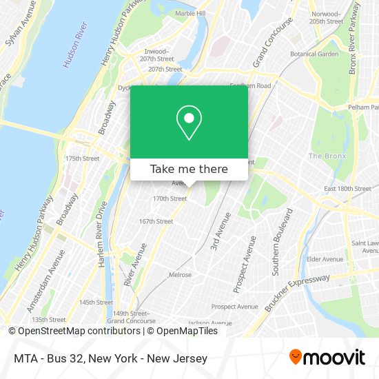 MTA - Bus 32 map