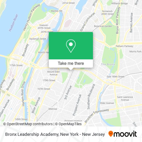 Mapa de Bronx Leadership Academy