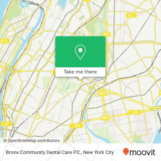 Mapa de Bronx Community Dental Care P.C.