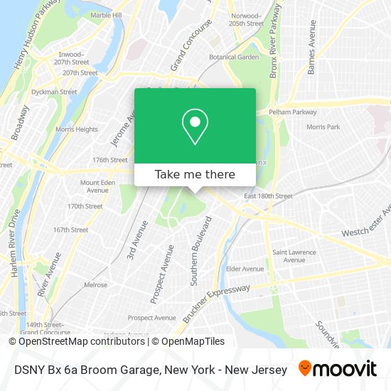 Mapa de DSNY Bx 6a  Broom Garage