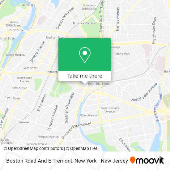 Boston Road And E Tremont map