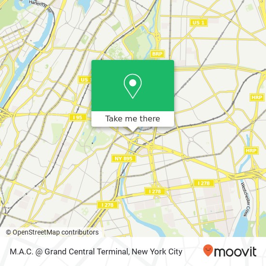 M.A.C. @ Grand Central Terminal map