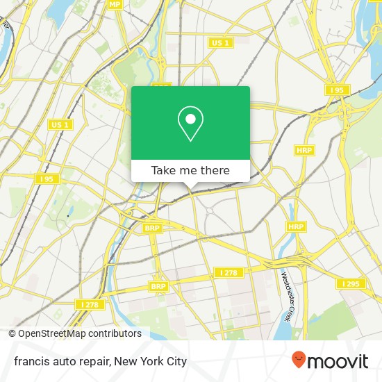 francis auto repair map