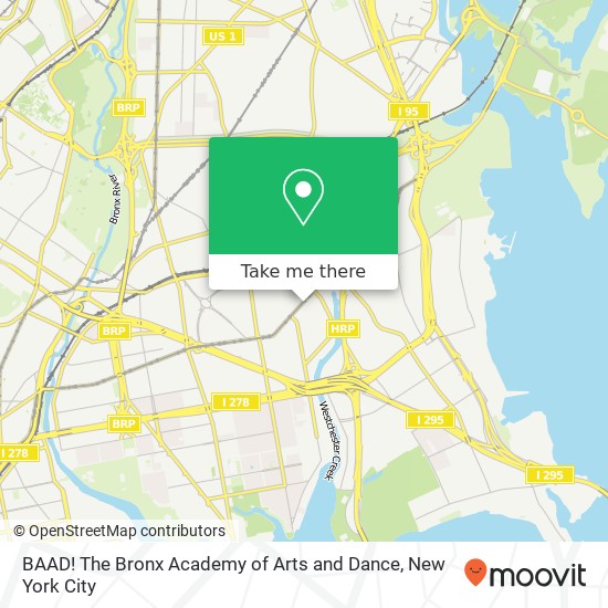 BAAD! The Bronx Academy of Arts and Dance map
