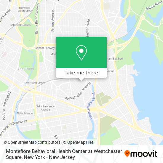 Montefiore Behavioral Health Center at Westchester Square map