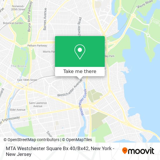 MTA Westchester Square Bx 40 / Bx42 map