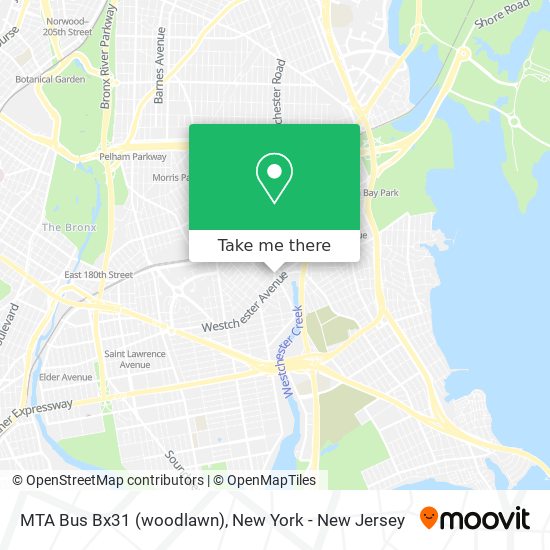 Mapa de MTA Bus Bx31 (woodlawn)