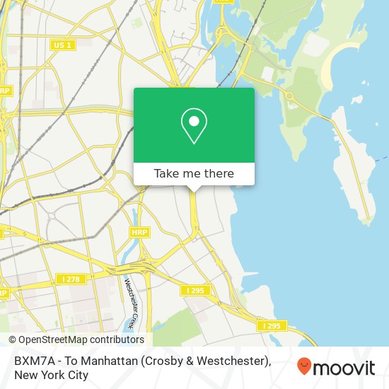 BXM7A - To Manhattan (Crosby & Westchester) map