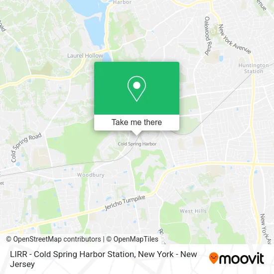 Mapa de LIRR - Cold Spring Harbor Station