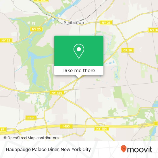 Hauppauge Palace Diner map