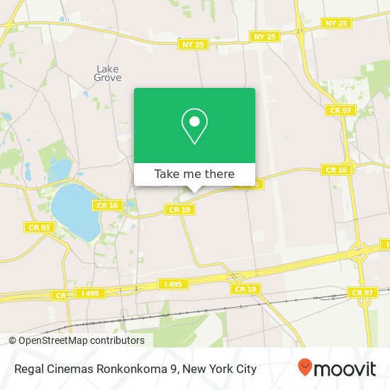 Mapa de Regal Cinemas Ronkonkoma 9