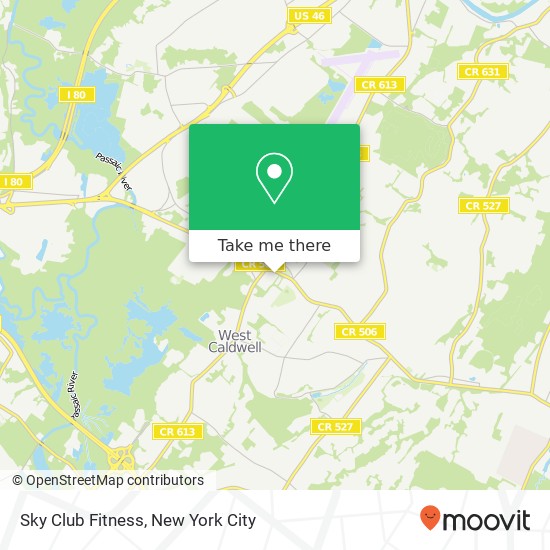 Sky Club Fitness map