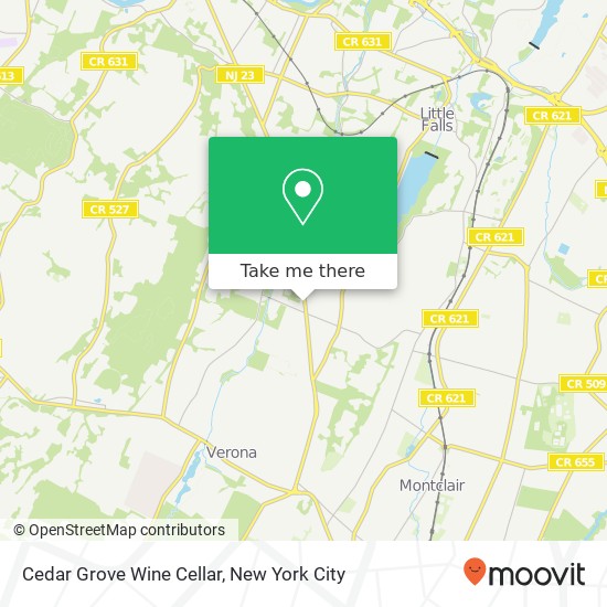 Mapa de Cedar Grove Wine Cellar
