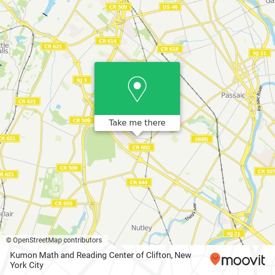 Mapa de Kumon Math and Reading Center of Clifton