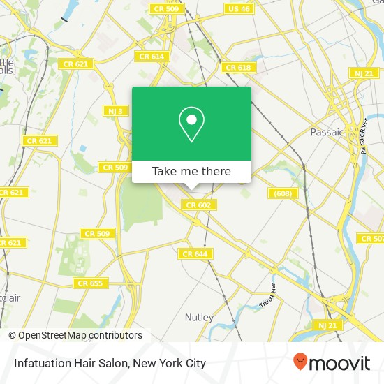 Mapa de Infatuation Hair Salon