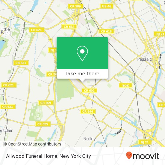 Allwood Funeral Home map