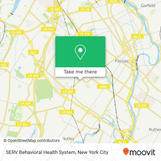 Mapa de SERV Behavioral Health System