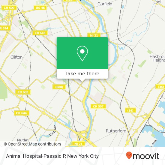 Mapa de Animal Hospital-Passaic P