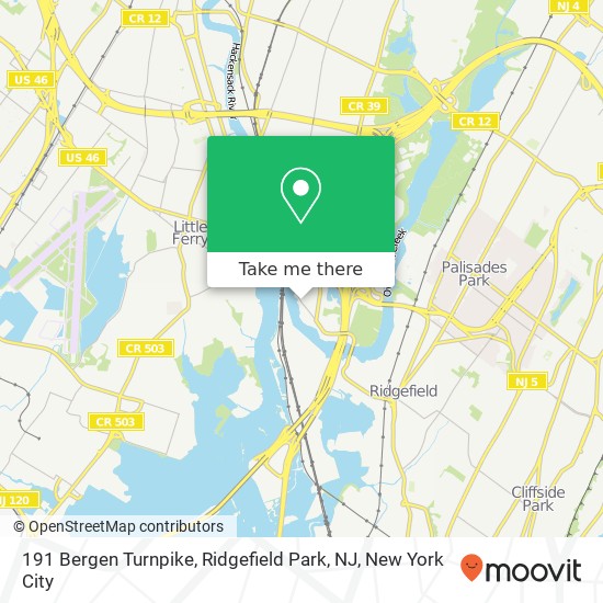 191 Bergen Turnpike, Ridgefield Park, NJ map