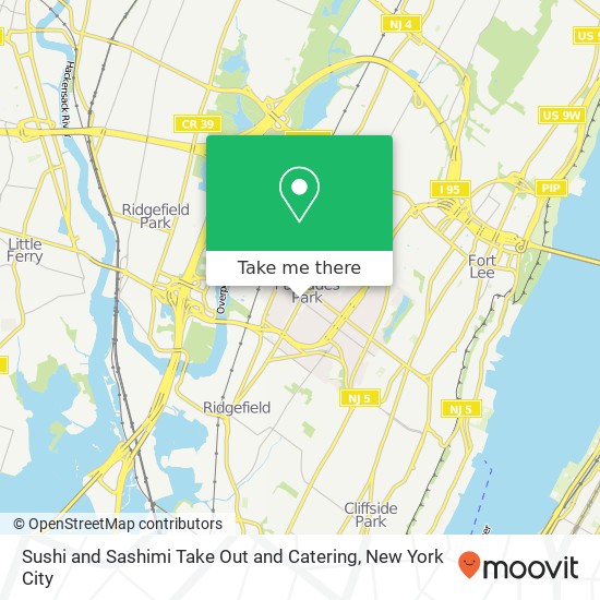 Sushi and Sashimi Take Out and Catering map