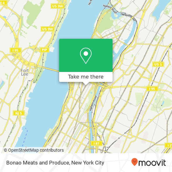 Bonao Meats and Produce map