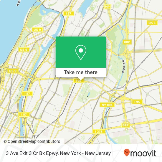 3 Ave Exit 3 Cr Bx Epwy map
