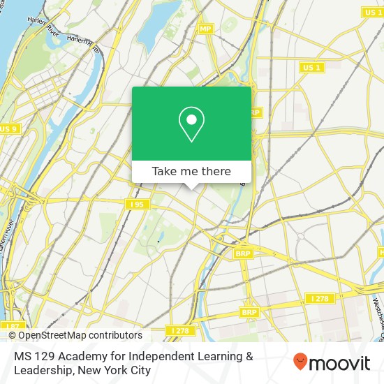 MS 129 Academy for Independent Learning & Leadership map