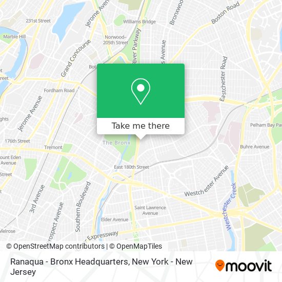 Ranaqua - Bronx Headquarters map