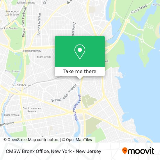 CMSW Bronx Office map