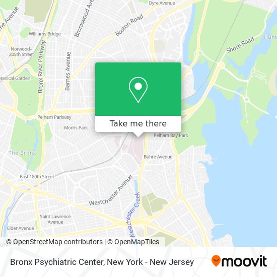 Mapa de Bronx Psychiatric Center