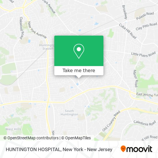 HUNTINGTON HOSPITAL map