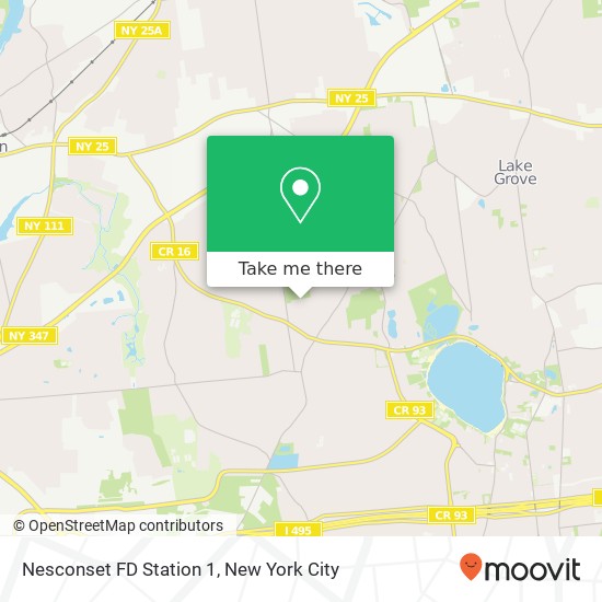 Nesconset FD Station 1 map