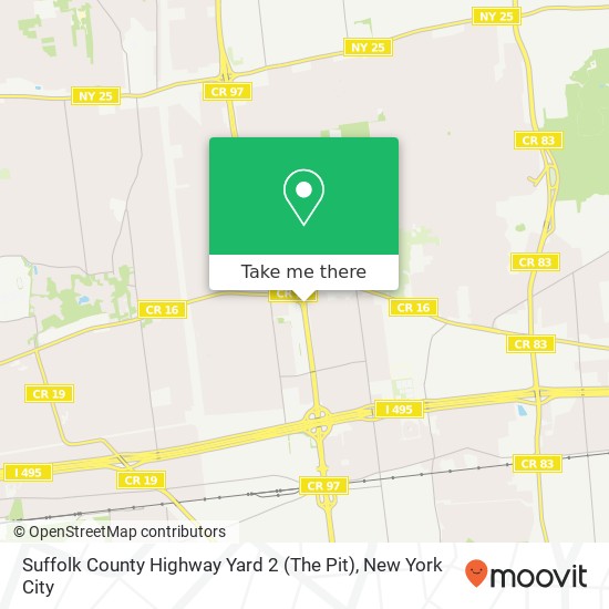 Mapa de Suffolk County Highway Yard 2 (The Pit)