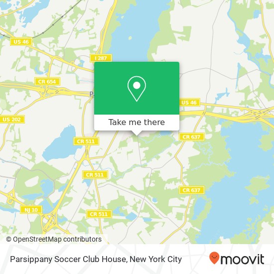 Mapa de Parsippany Soccer Club House