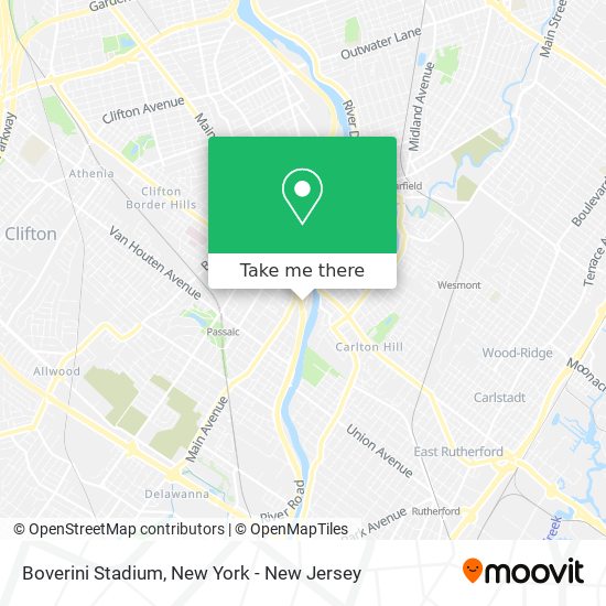 Mapa de Boverini Stadium