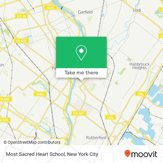 Most Sacred Heart School map