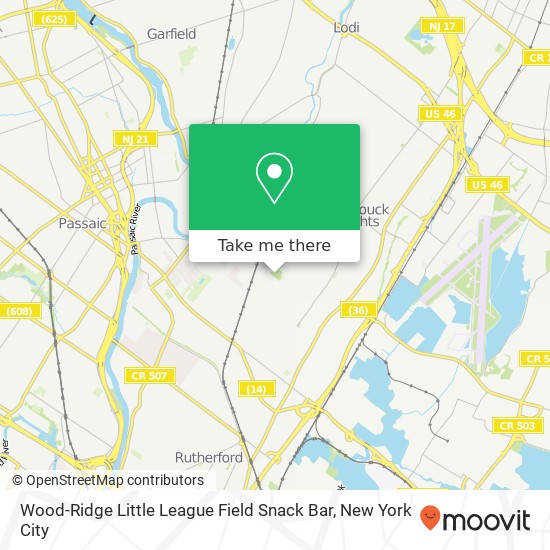 Wood-Ridge Little League Field Snack Bar map