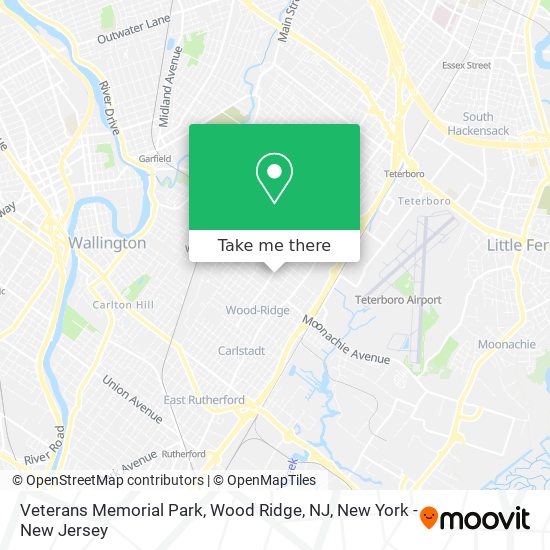 Mapa de Veterans Memorial Park, Wood Ridge, NJ