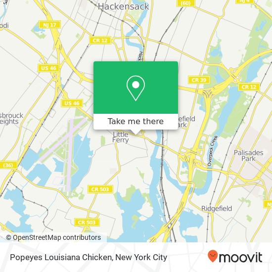 Popeyes Louisiana Chicken map
