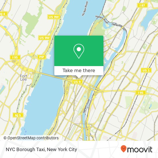 Mapa de NYC Borough Taxi