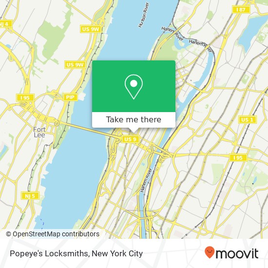 Popeye's Locksmiths map